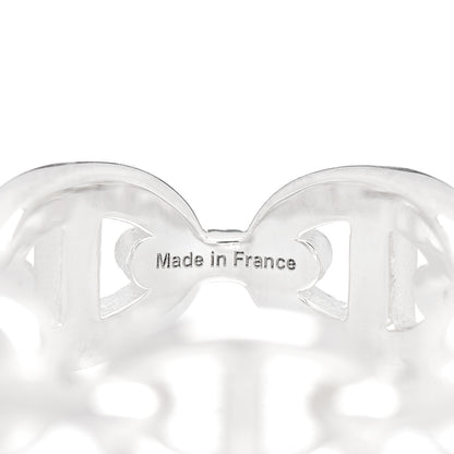 Hermes Sterling Silver PM Chaine d'Ancre Enchainee Band Ring 52 6 4 of 5