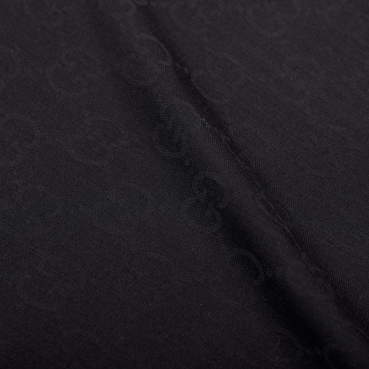 Wool Silk GG Monogram GGNat Scarf Black