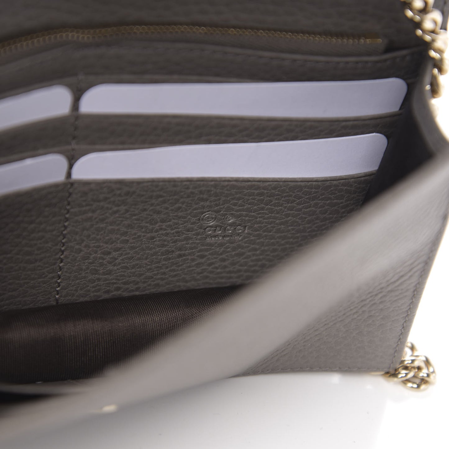 Dollar Calfskin Interlocking G Chain Wallet Loess
