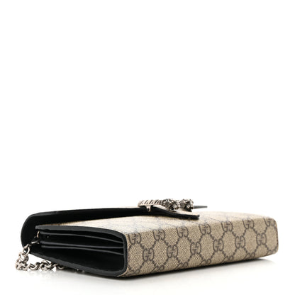 Gucci GG Supreme Monogram Mini Dionysus Chain Wallet Beige Black 4 of 19