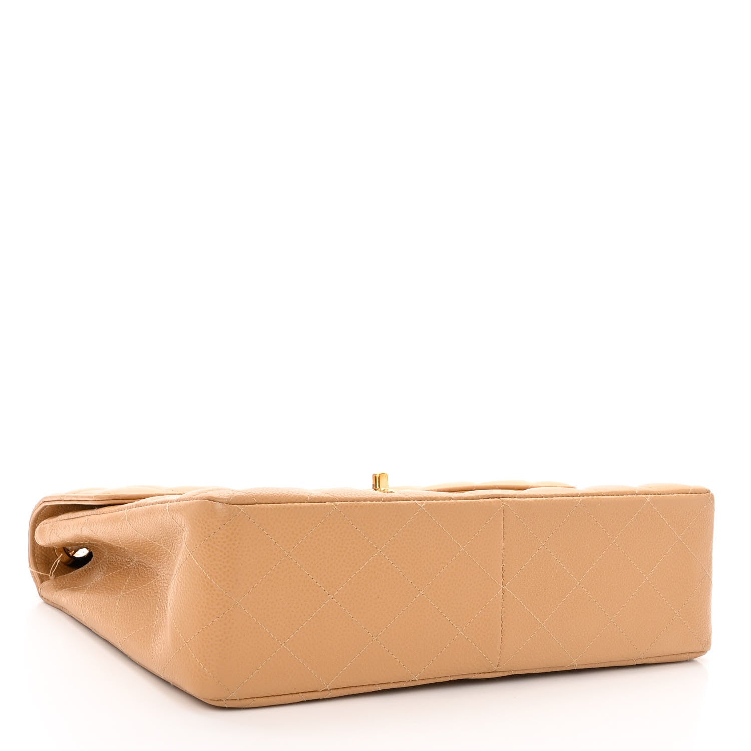 Chanel Caviar Quilted XL Jumbo Single Flap Beige 4 of 10