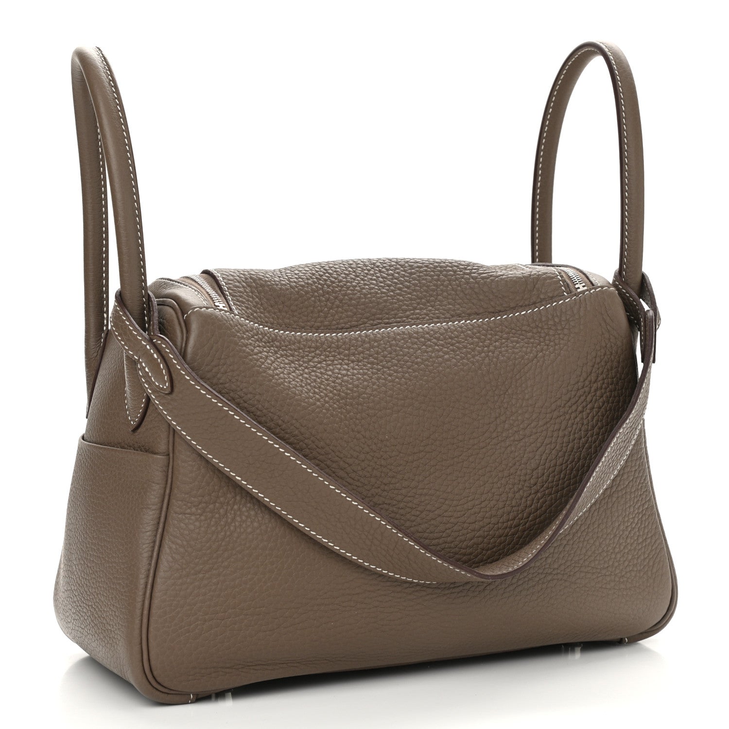 Hermes Taurillon Clemence Lindy 26 Etoupe 2 of 9