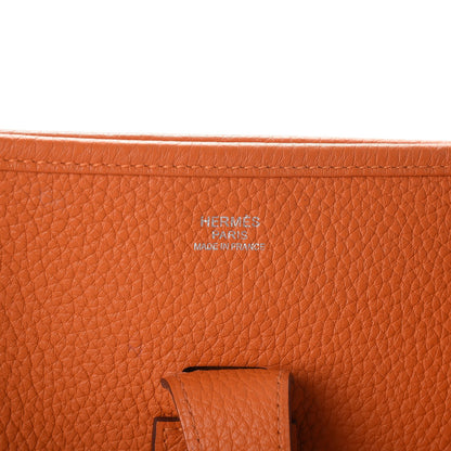 Hermes Taurillon Clemence Evelyne III GM Orange 6 of 10