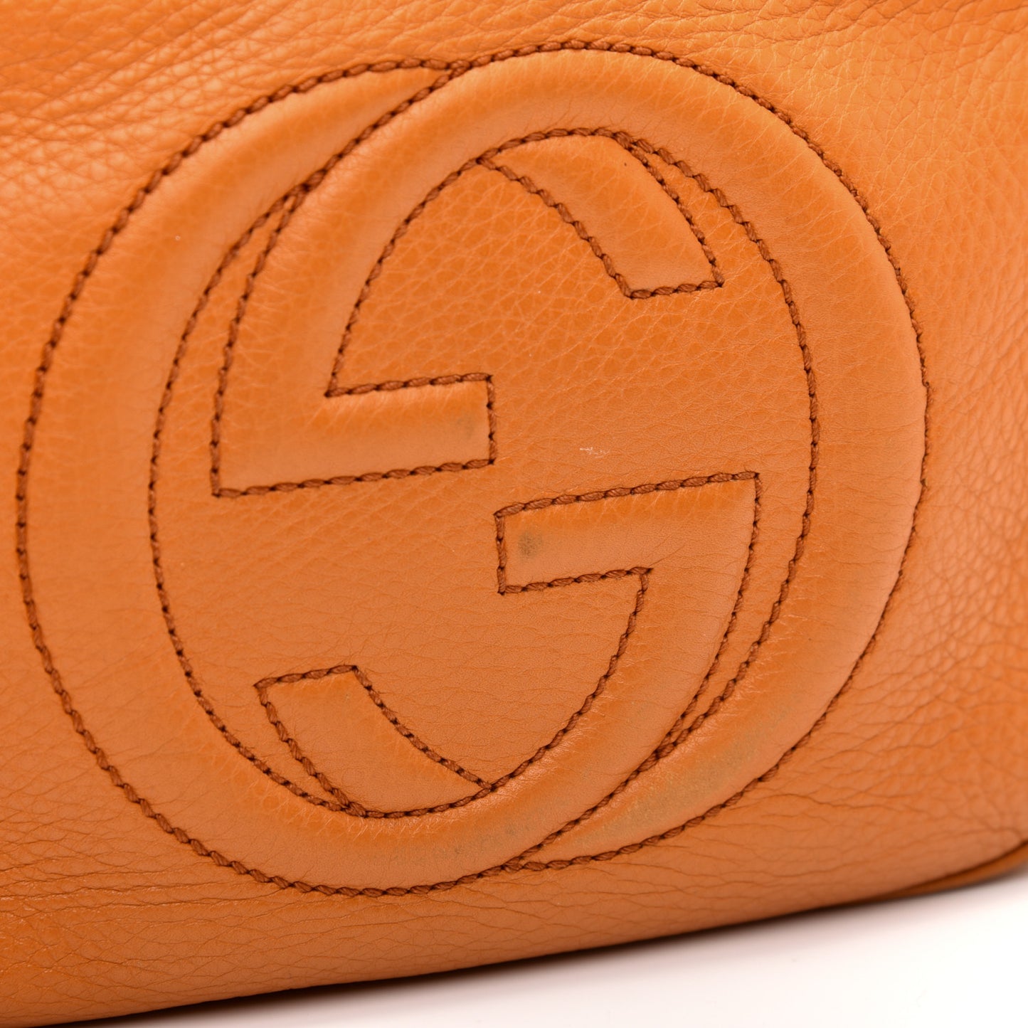 Pebbled Calfskin Small Soho Disco Bag Curcuma