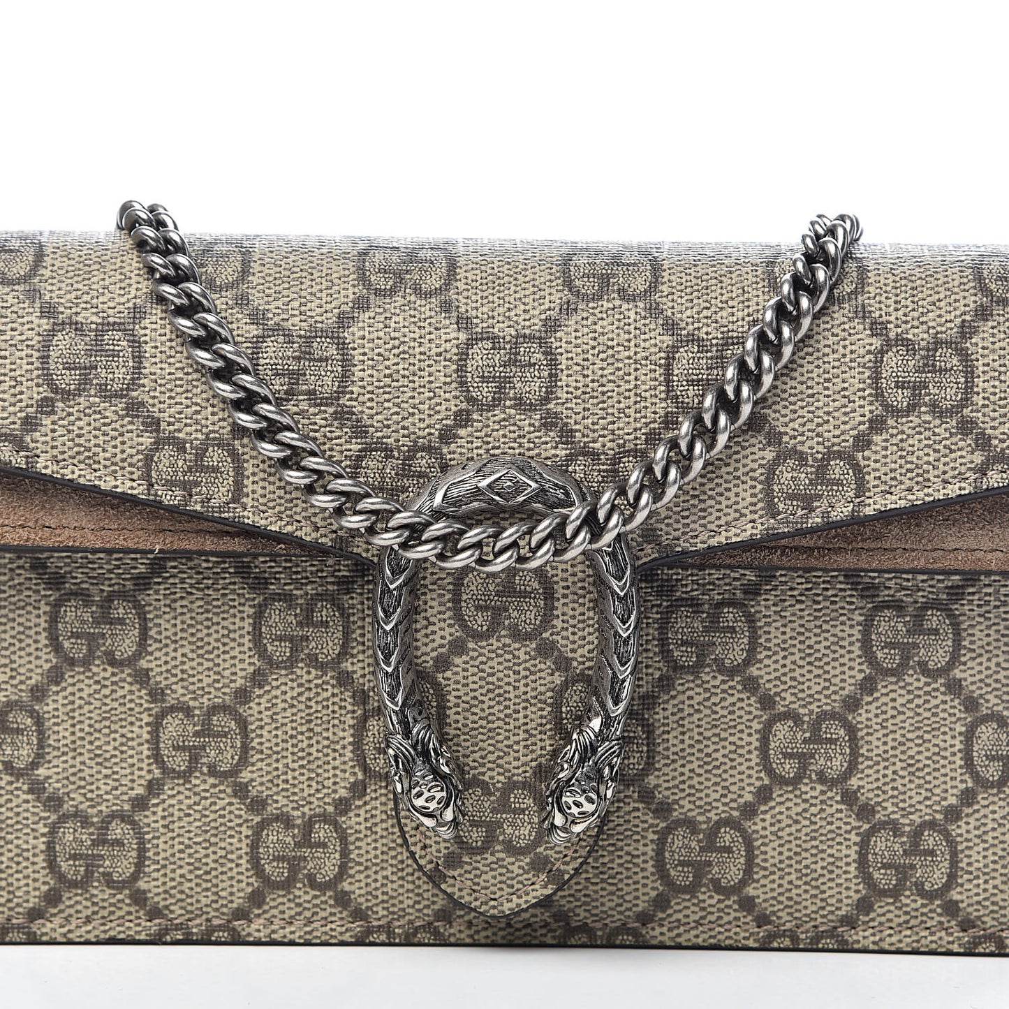 GG Supreme Monogram Super Mini Dionysus Shoulder Bag Taupe