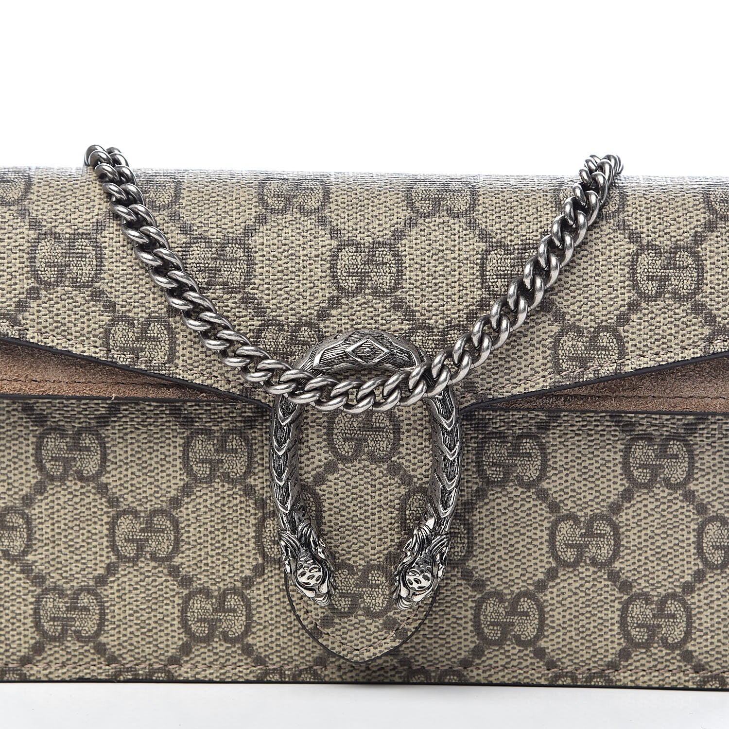 Gucci GG Supreme Monogram Super Mini Dionysus Shoulder Bag Taupe 9 of 10