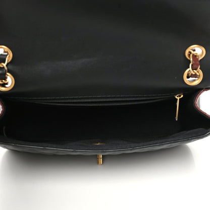 Chanel Calfskin Quilted Strap Into Flap Bag Black Brown 7 of 9