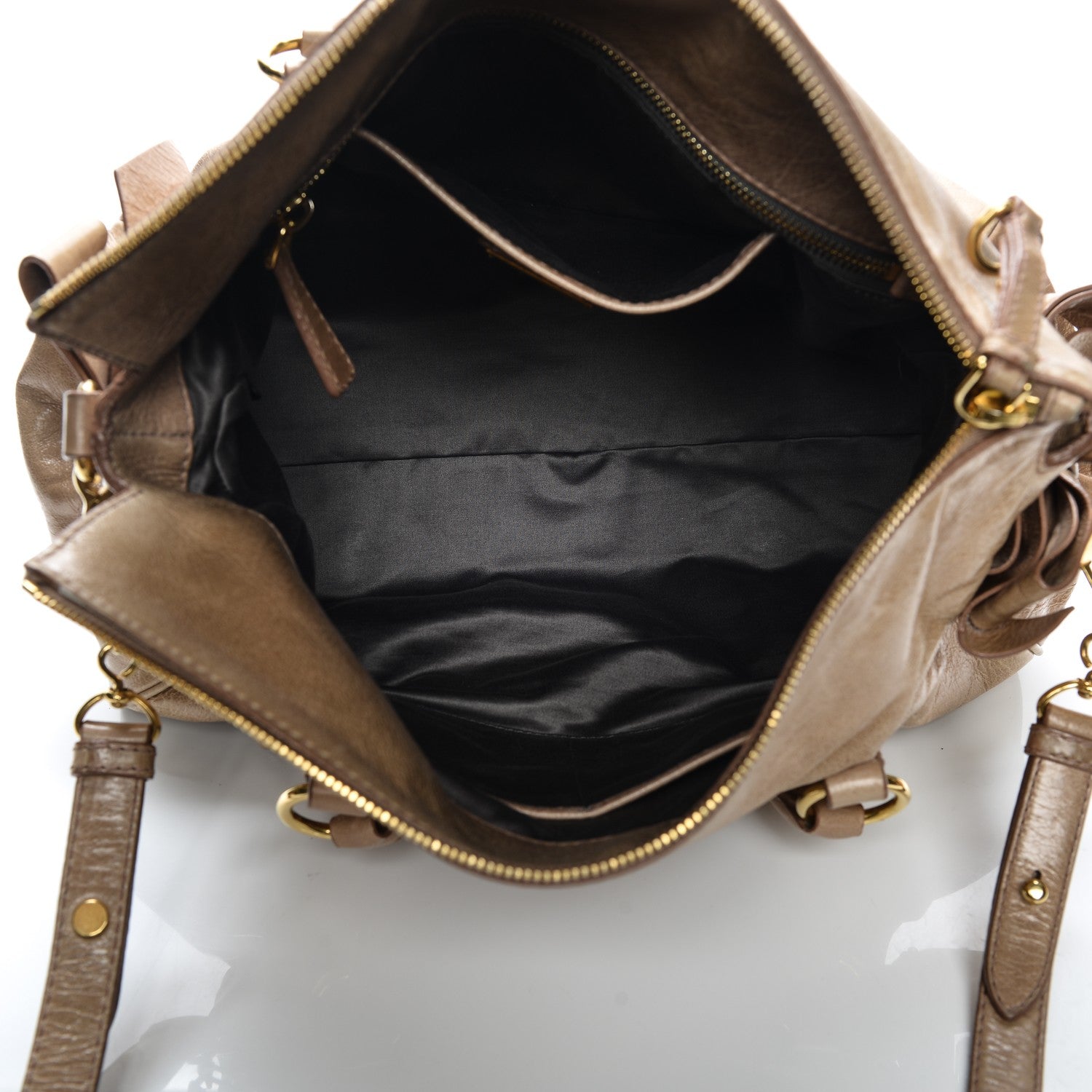 Miu Miu Vitello Lux Medium Bow Bag Cammeo 5 of 11