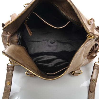 Miu Miu Vitello Lux Medium Bow Bag Cammeo 5 of 11