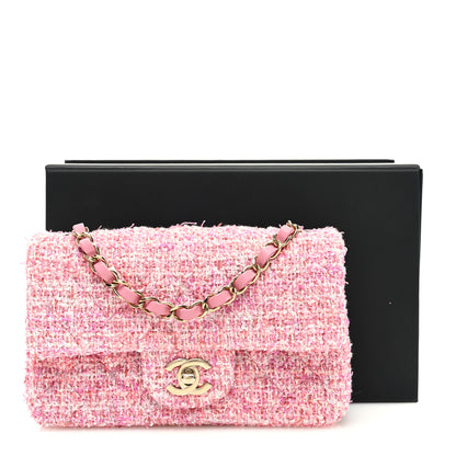 Chanel Tweed Quilted Mini Rectangular Flap Pink 10 of 10