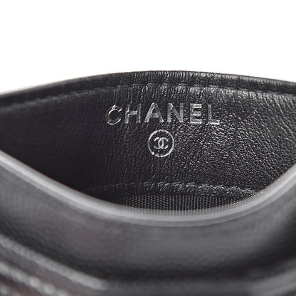 Chanel Caviar Quilted Boy Card Holder Black 6 of 9