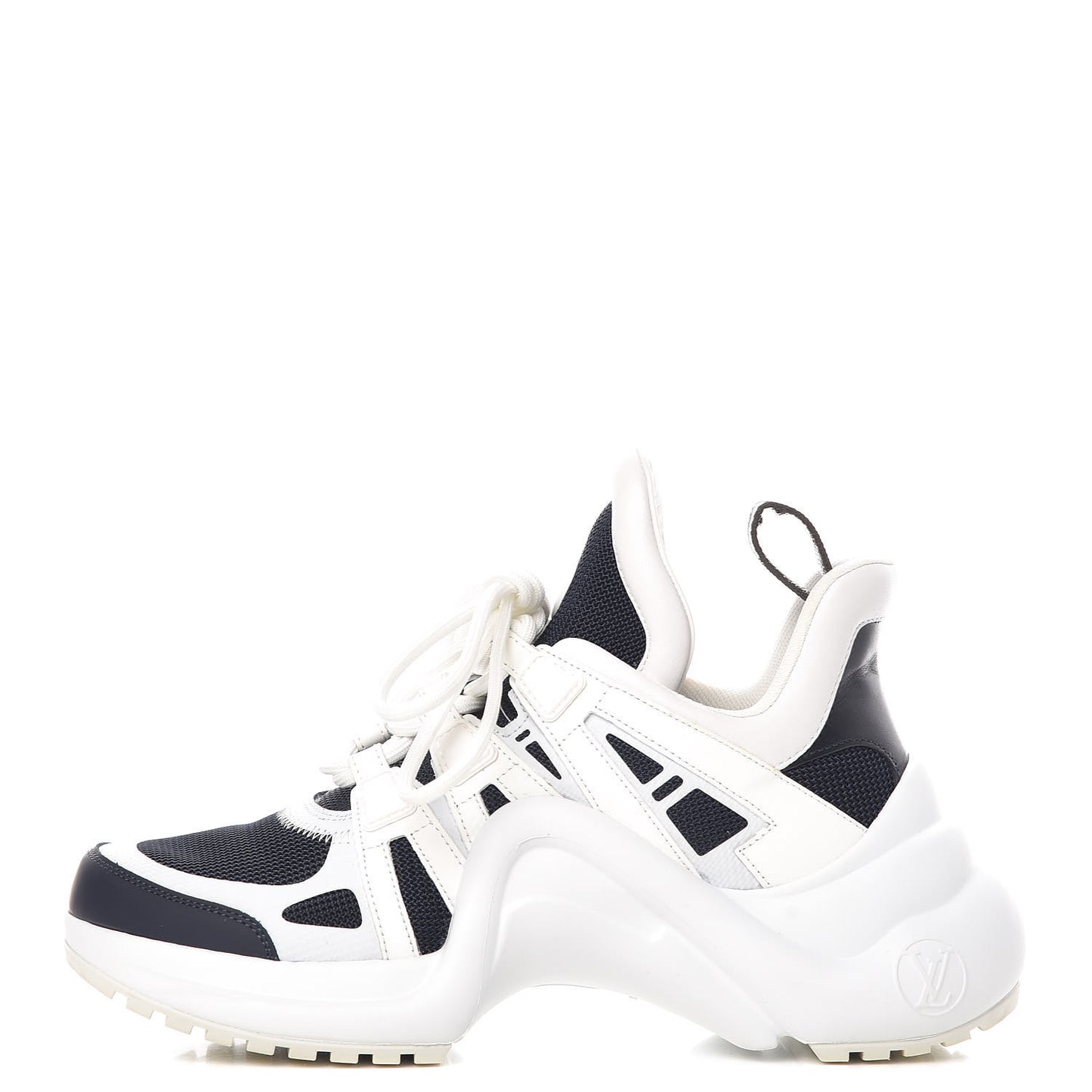 Calfskin Technical Nylon LV Archlight Sneakers 35.5 Marine