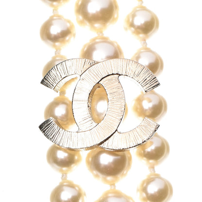 Chanel Graduated Pearl CC Long Necklace Light Gold 4 of 6