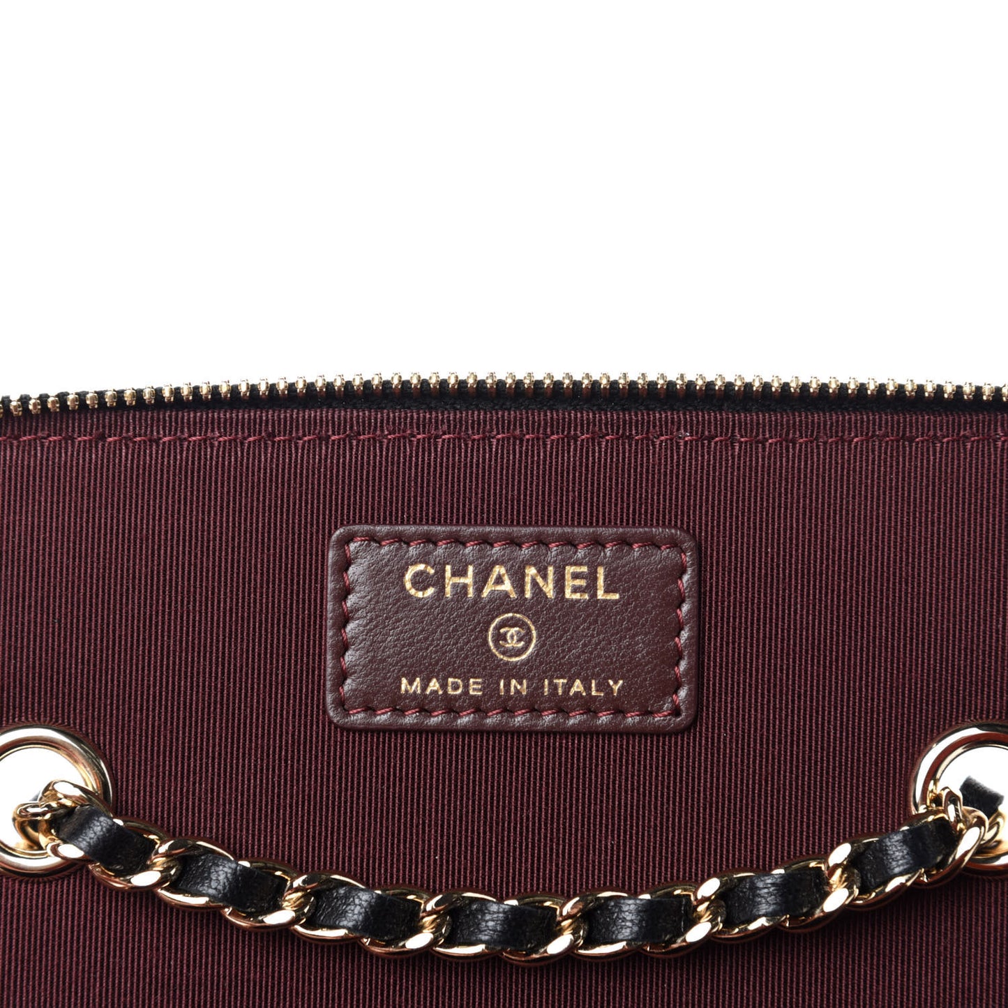 Lambskin Quilted Small Vanity Case With Chain Black