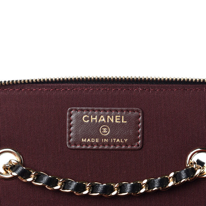 Chanel Lambskin Quilted Small Vanity Case With Chain Black 6 of 7