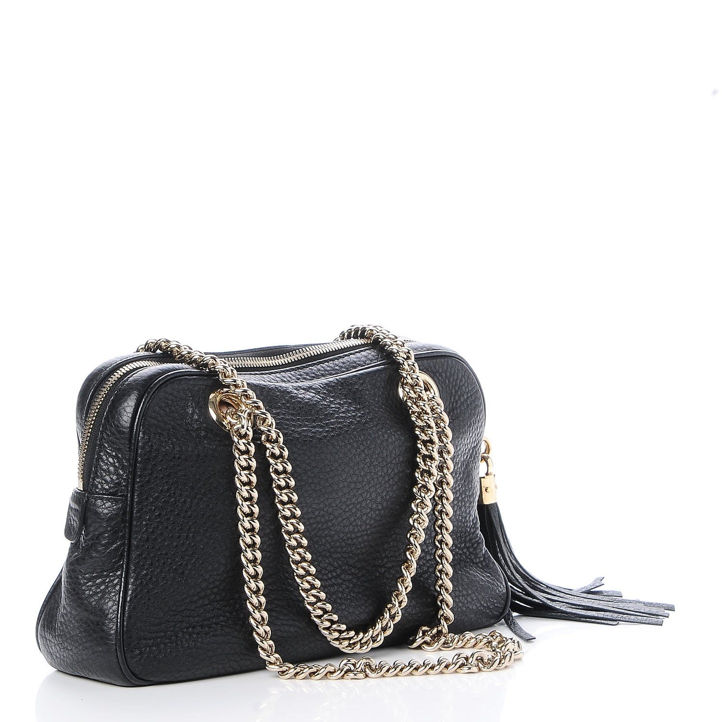 Pebbled Calfskin Small Soho Bowler Black