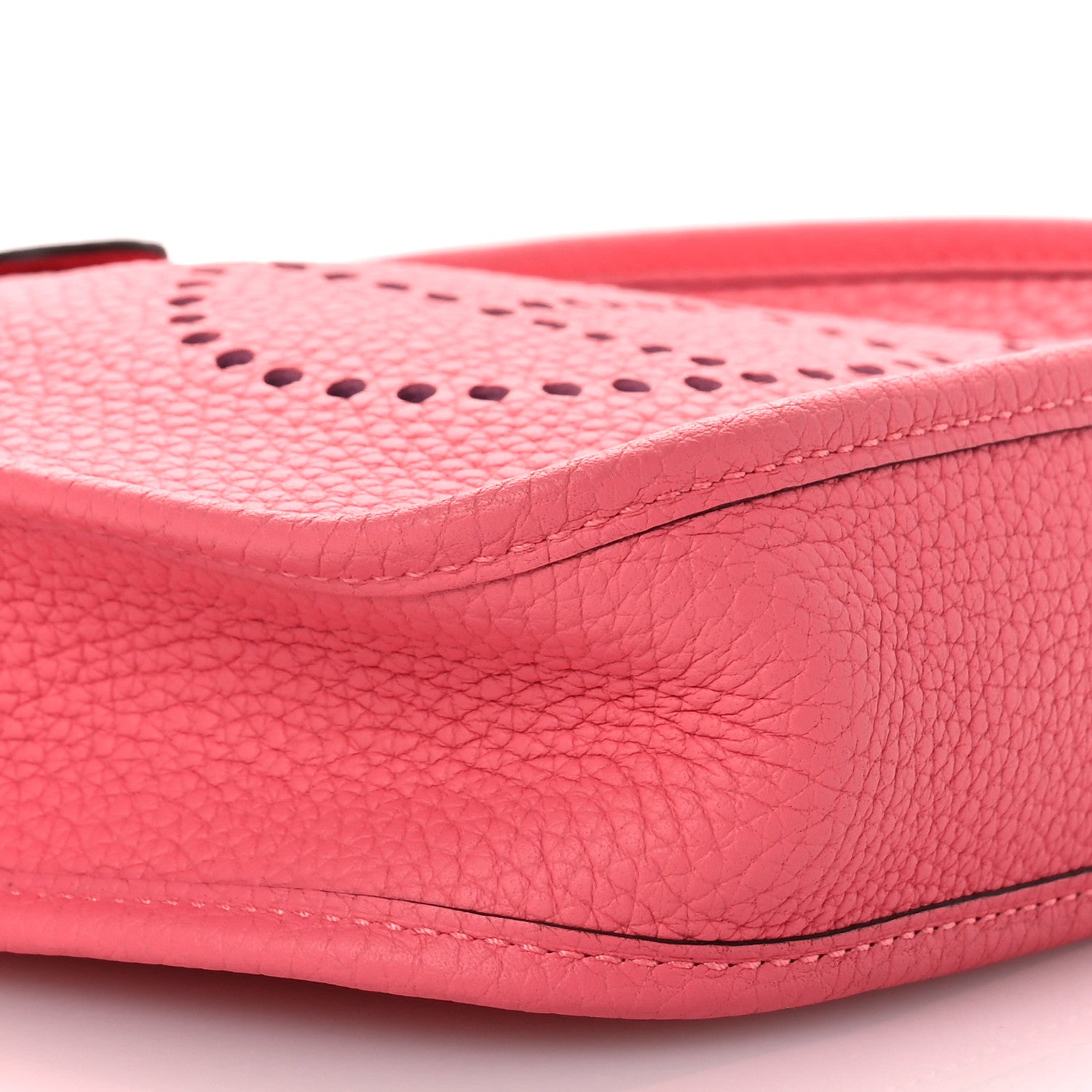 Hermes Taurillon Clemence Amazone Evelyne TPM Rose Azalee Rouge