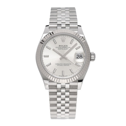 Rolex Stainless Steel 18K White Gold 31mm Oyster Perpetual Datejust Watch Silver 278274 1 of 5