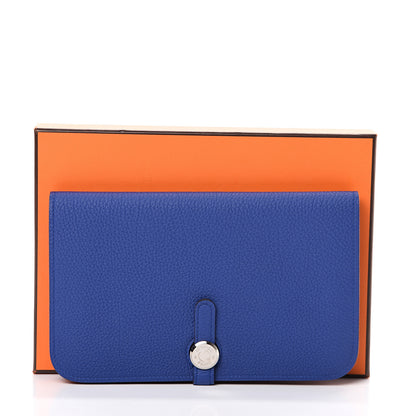 Hermes Togo Dogon Duo Wallet Bleu Electrique 9 of 9
