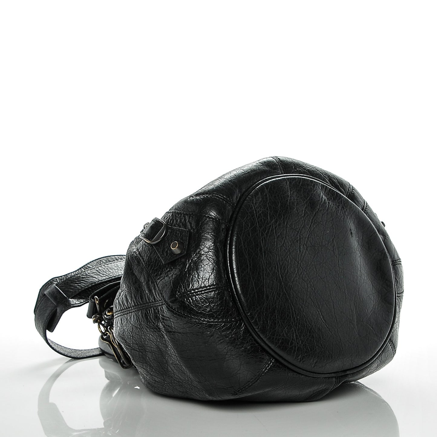 Agneau Classic Hardware Mini Pompon Black