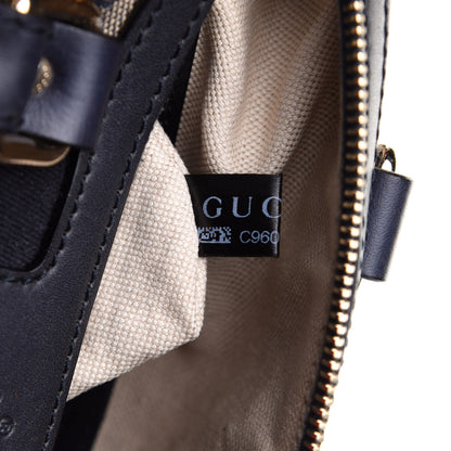 Gucci Monogram Vintage Web Small Boston Navy 8 of 11
