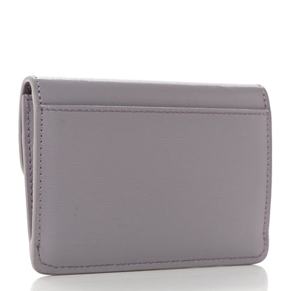 Celine Shiny Calfskin Triomphe Flap Card Holder Lilac 3 of 9