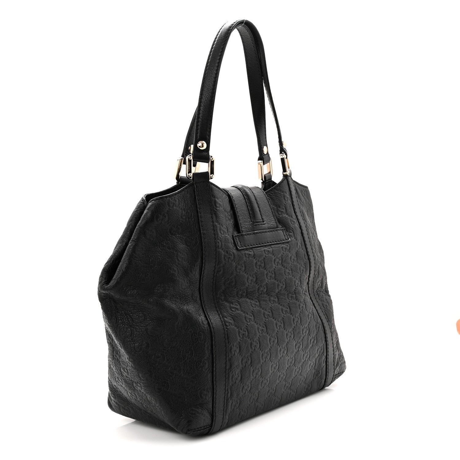 Gucci Guccissima Medium New Ladies Tote Black 3 of 10
