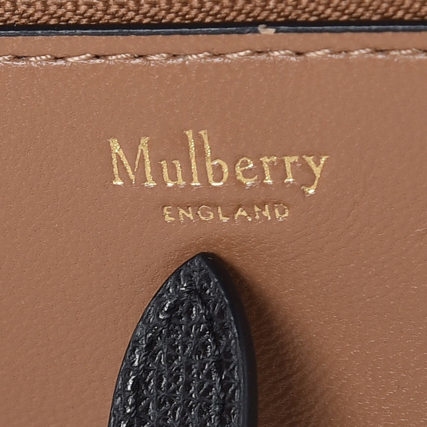 Cross Grain Calfskin Tree Long Wallet Black