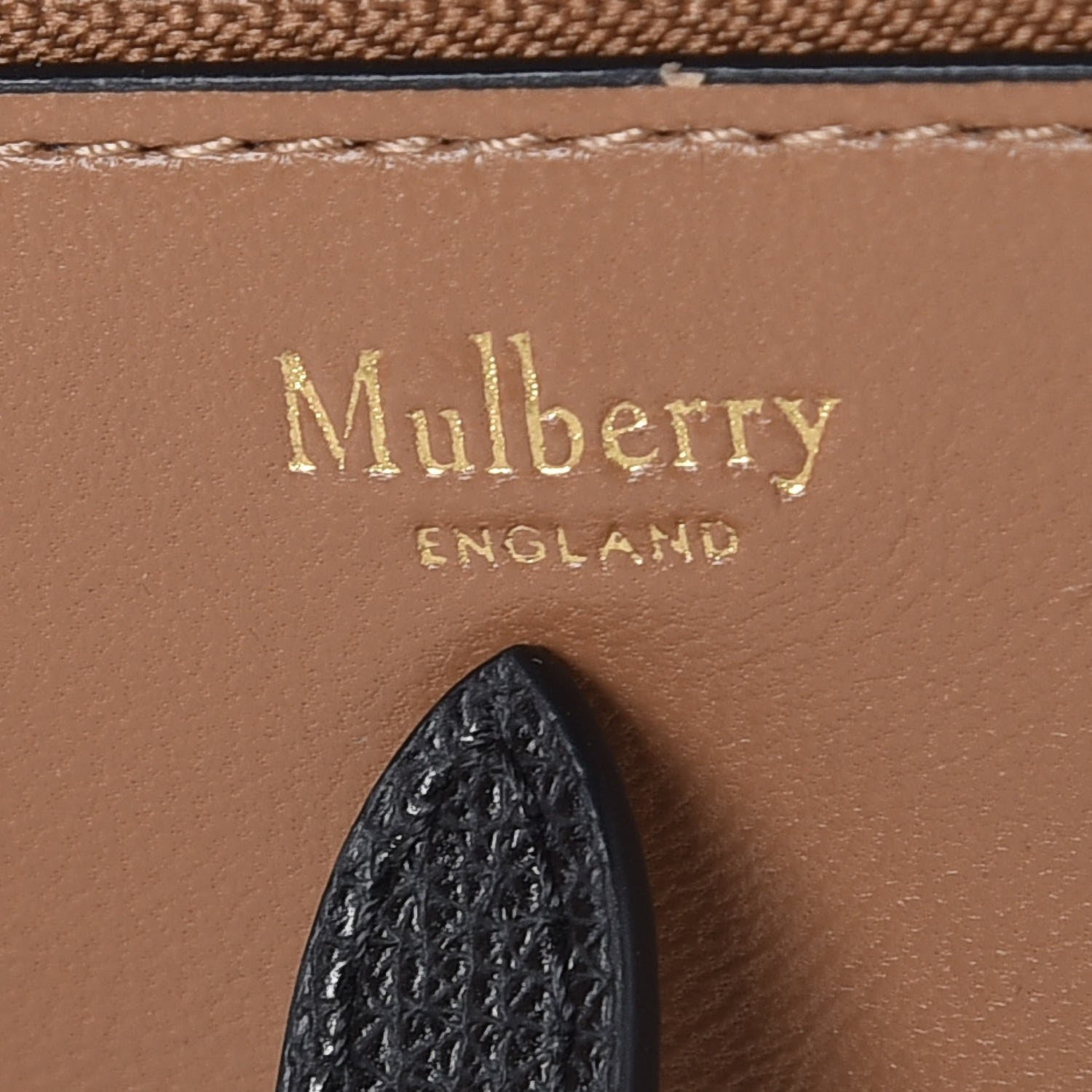 Mulberry Cross Grain Calfskin Tree Long Wallet Black 6 of 7