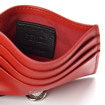 Fendi Vitello Liberty Century Lucido By The Way Card Holder Rosso 6 of 8