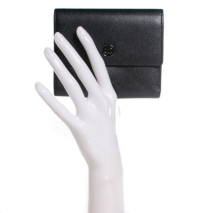 Chanel Grained Calfskin CC Button Flap Wallet Black 2 of 9