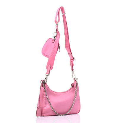 Prada Nylon Re-Edition 2005 Shoulder Bag Begonia 4 of 12