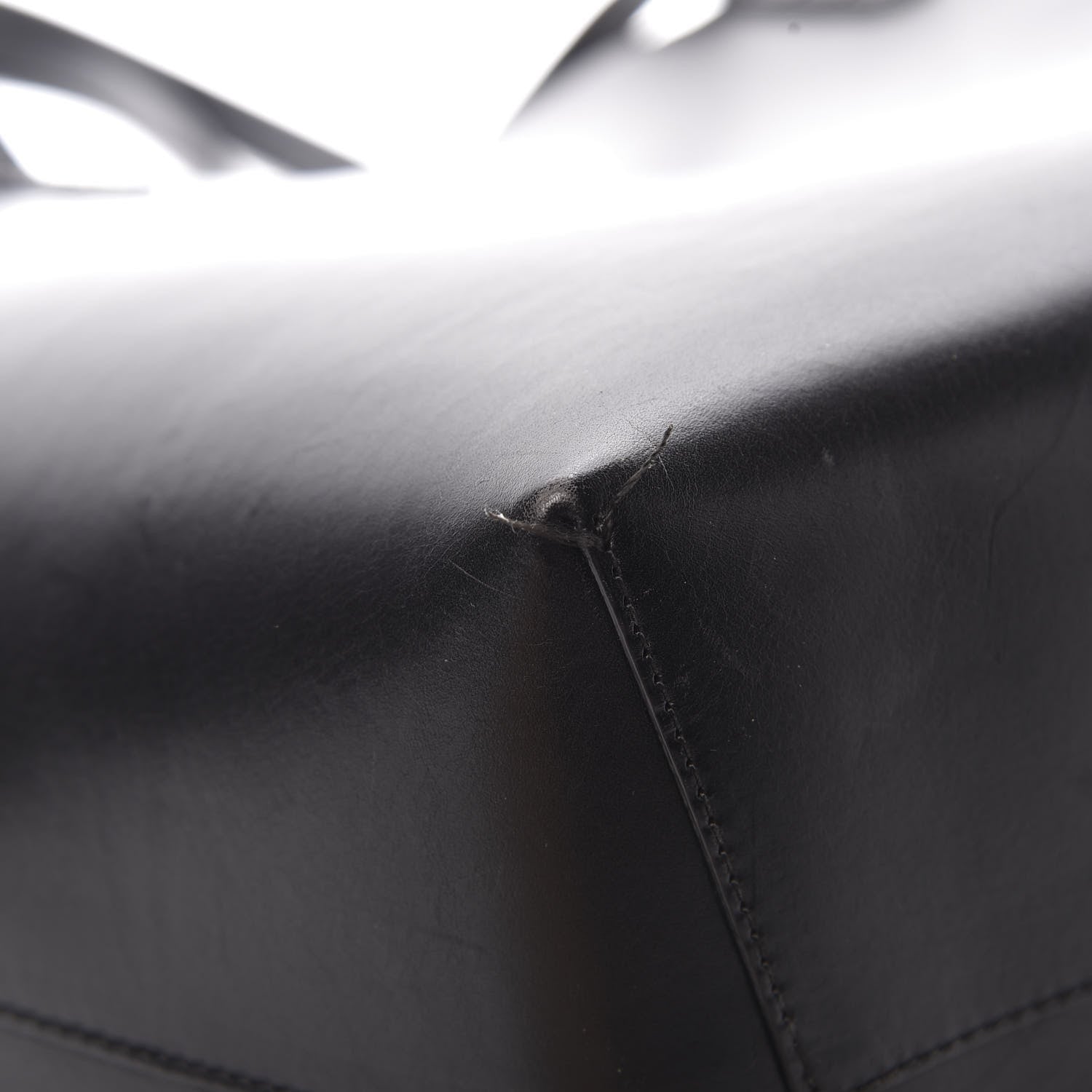 Mansur Gavriel Smooth Calfskin Large Shopping Tote Black Argento 13 of 17