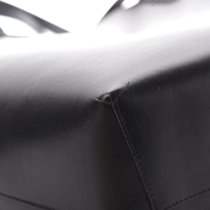 Mansur Gavriel Smooth Calfskin Large Shopping Tote Black Argento 13 of 17