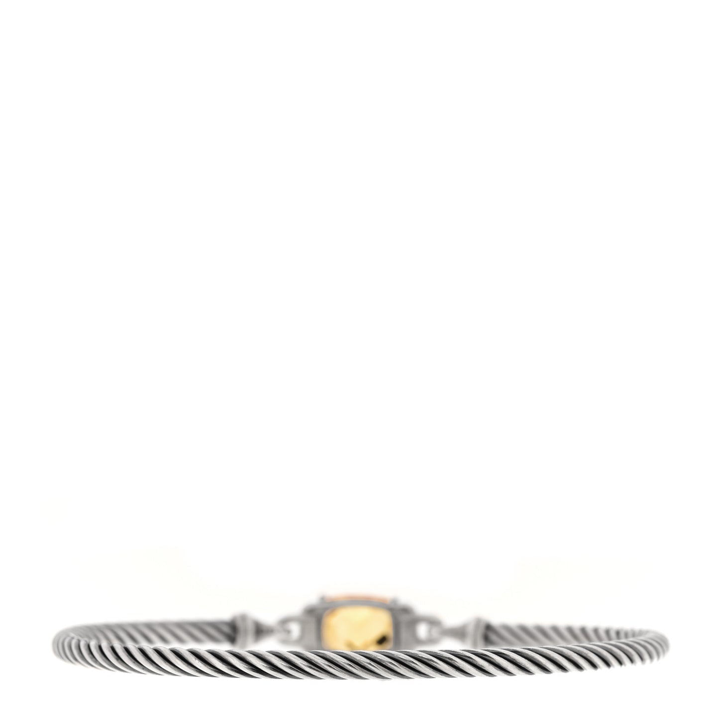 Sterling Silver Diamond Citrine 3mm Petite Wheaton Bracelet