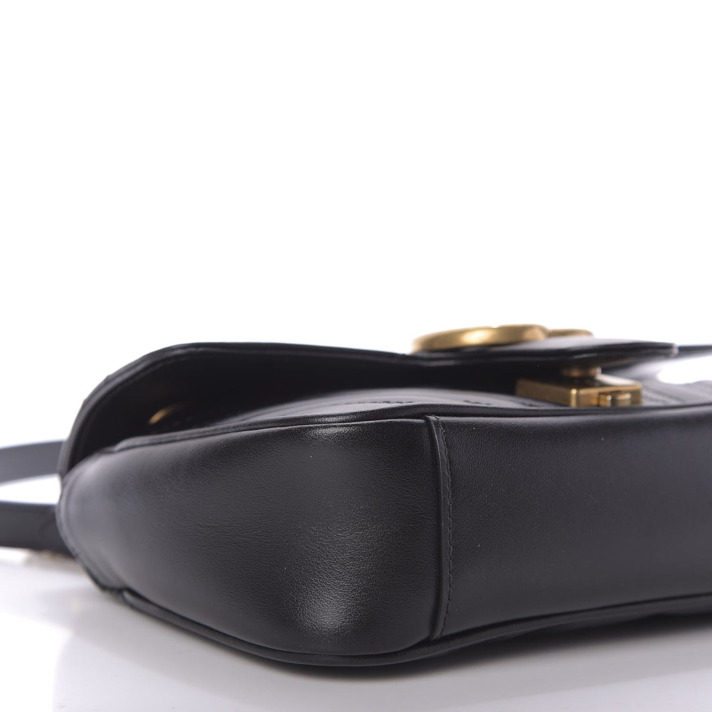 Calfskin Matelasse Mini GG Marmont Shoulder Bag Black