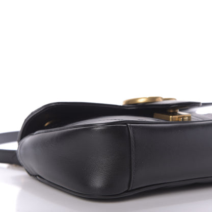 Gucci Calfskin Matelasse Mini GG Marmont Shoulder Bag Black 6 of 9