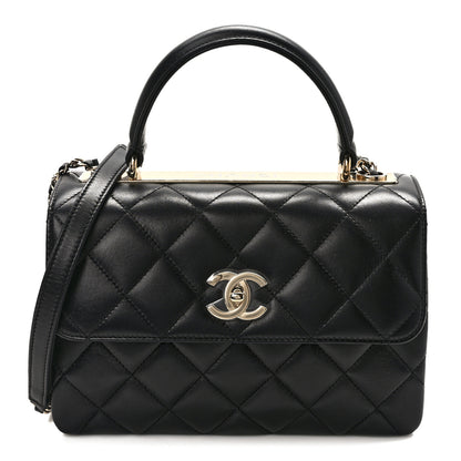Chanel Lambskin Quilted Small Trendy CC Dual Handle Flap Bag Black 1 of 11