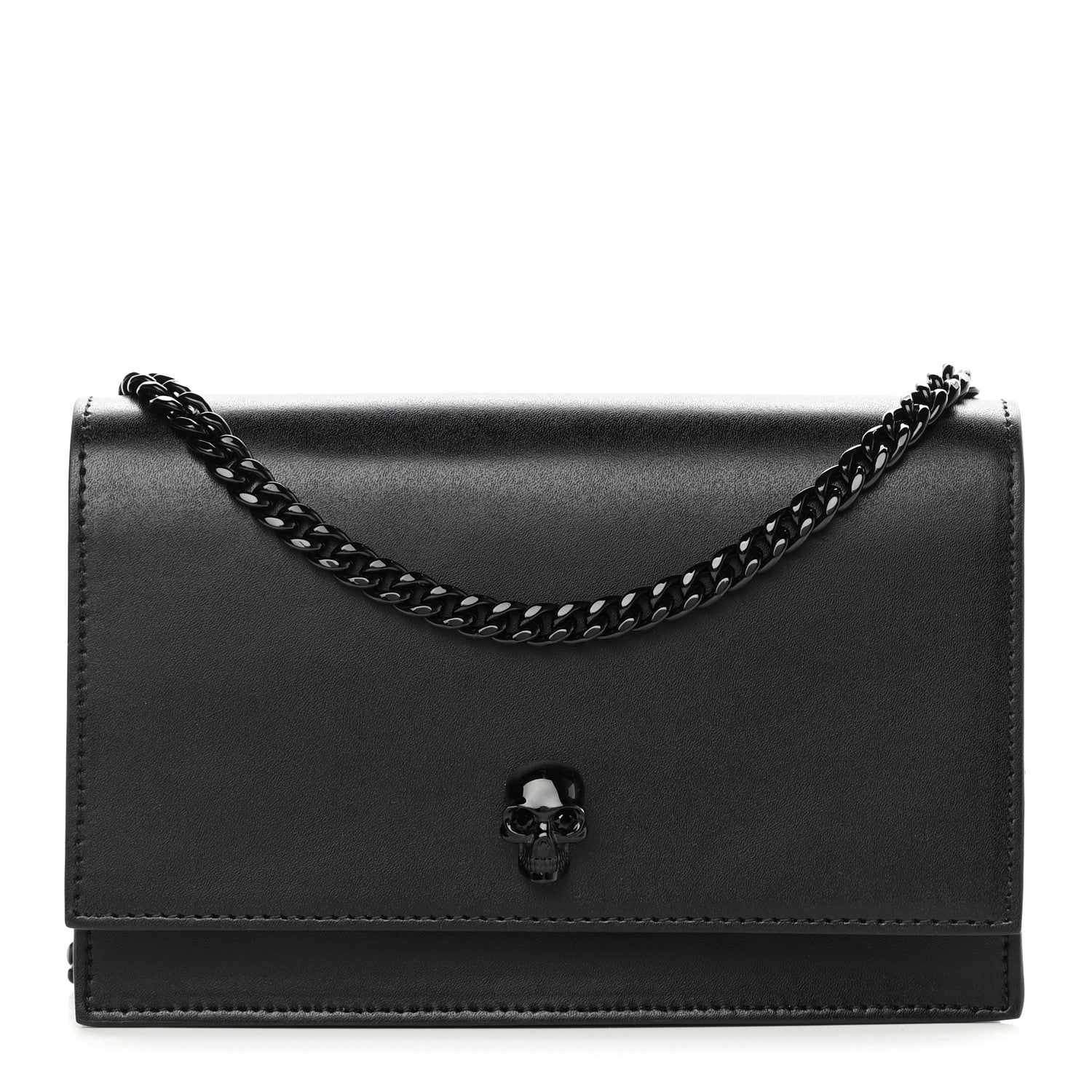 Alexander McQueen Calfskin Mini Skull Chain Crossbody Bag Black 1 of 10