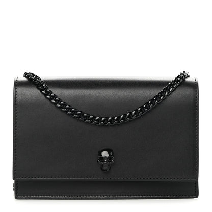 Alexander McQueen Calfskin Mini Skull Chain Crossbody Bag Black 1 of 10