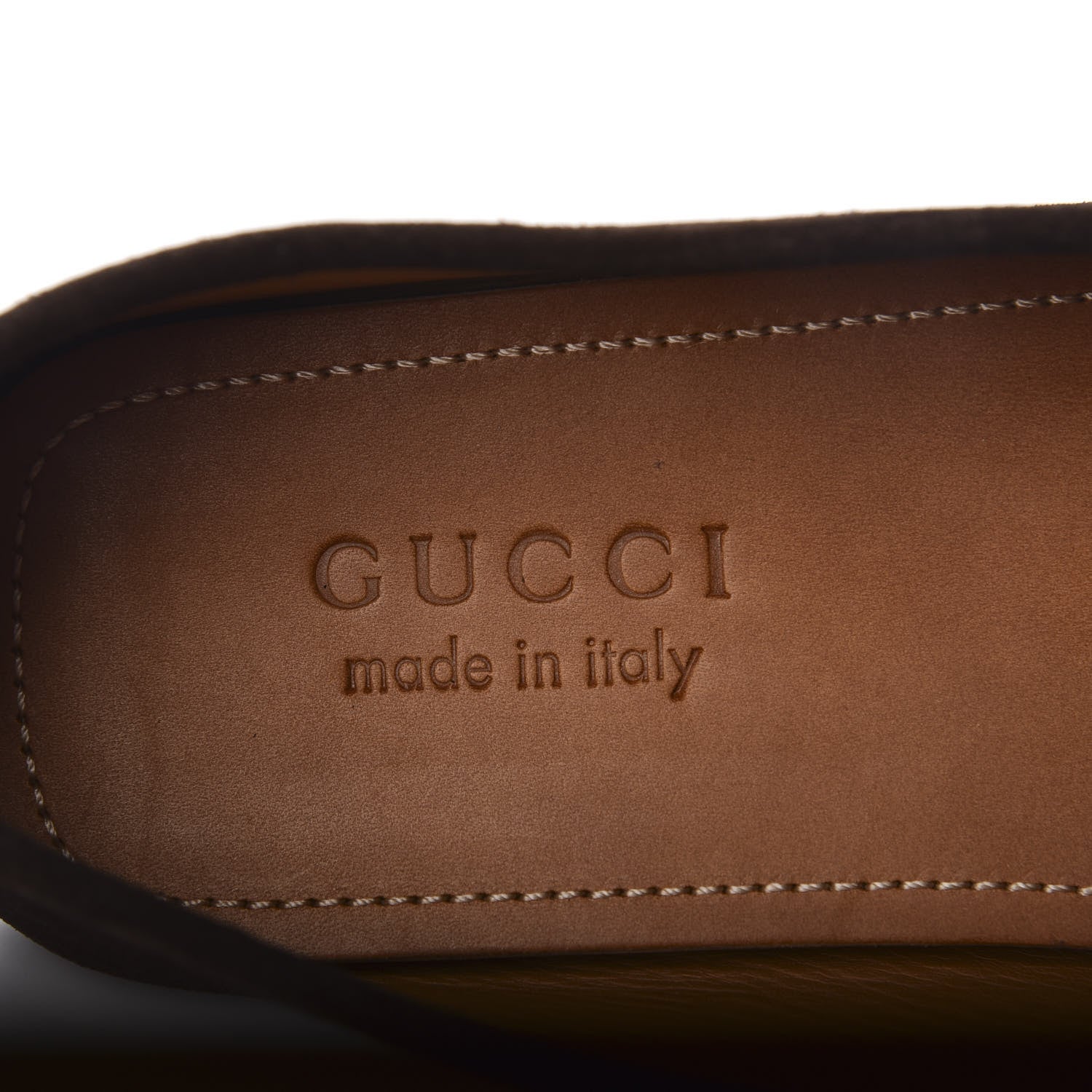 Gucci Suede Web Mens Horsebit Driver Loafers 8.5 Cocoa 7 of 10