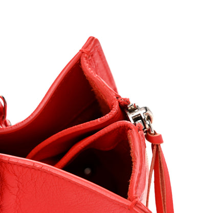 Balenciaga Veau Papier A6 Zip Around Tote Rouge Coquelicot 12 of 15
