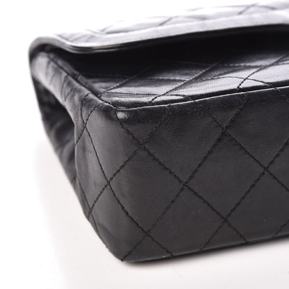Chanel Lambskin Quilted Medium Double Flap Black 16 of 20