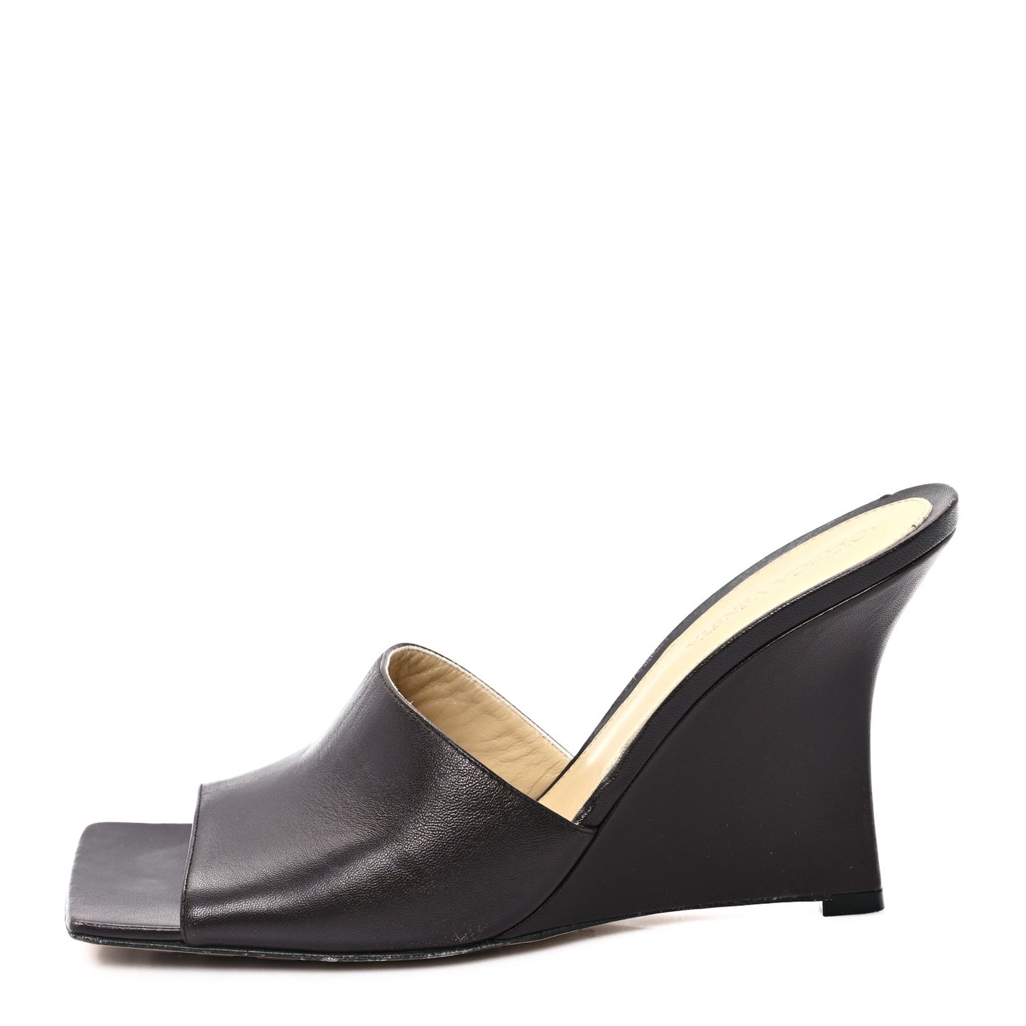 Lambskin Stretch Wedge 90mm Sandals 39 Fondant