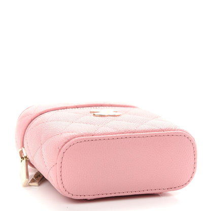 Chanel Caviar Quilted Small Handle With Care Vanity Case With Chain Pink 4 of 9