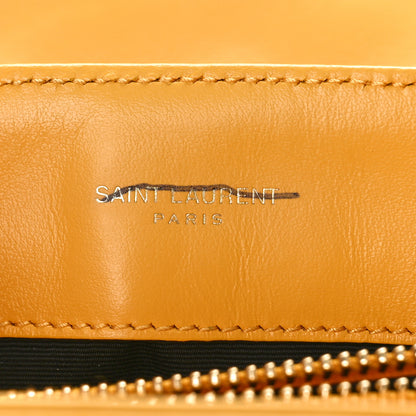 Saint Laurent Calfskin Y Quilted Monogram Small Loulou Chain Satchel Cheddar 6 of 8