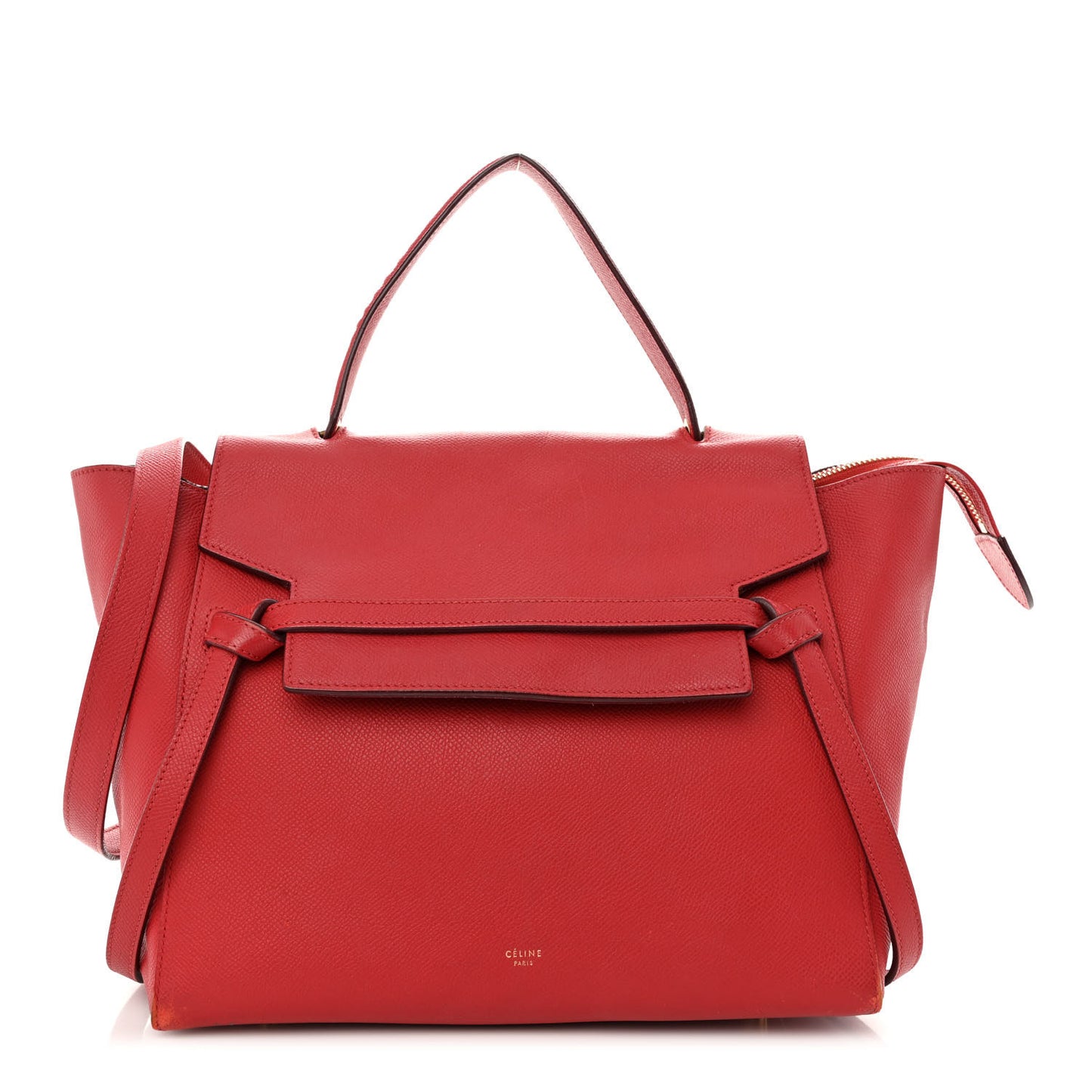 Grained Calfskin Mini Belt Bag Coquelicot