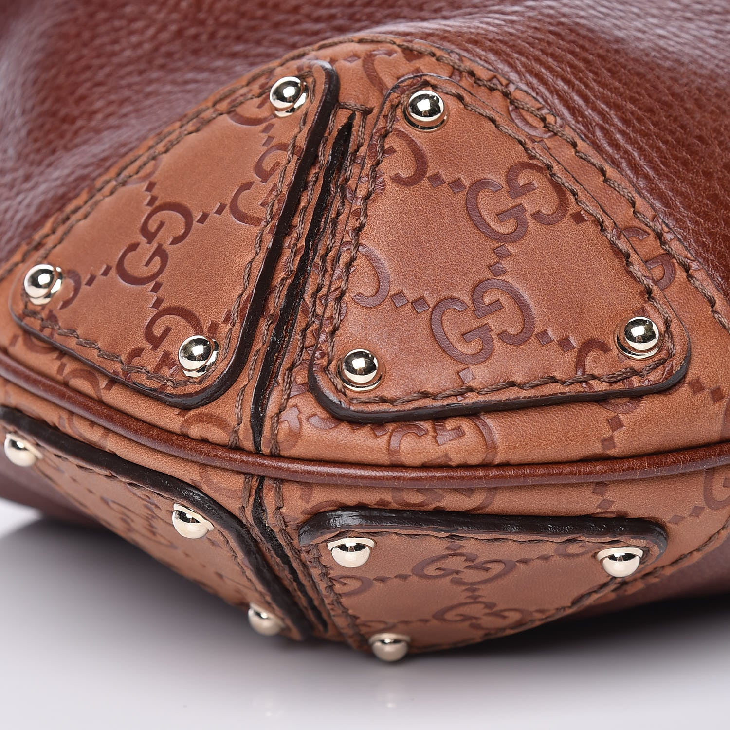 Gucci Calfskin Medium Indy Top Handle Bag Brown 8 of 9
