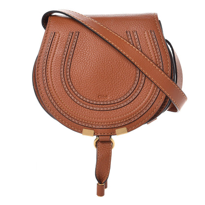 Chloe Calfskin Mini Marcie Round Crossbody Bag Tan 1 of 9