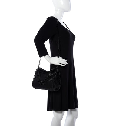 Stella McCartney Shaggy Deer Mini Falabella Fold Over Tote Black 2 of 8